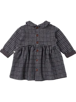 Vestito in misto cotone check