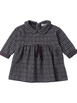 Vestito in misto cotone check