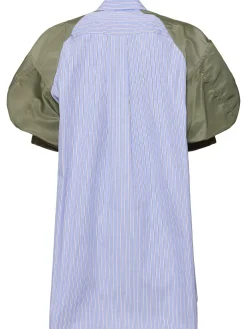 Vestito in popeline di cotone e twill di nylon