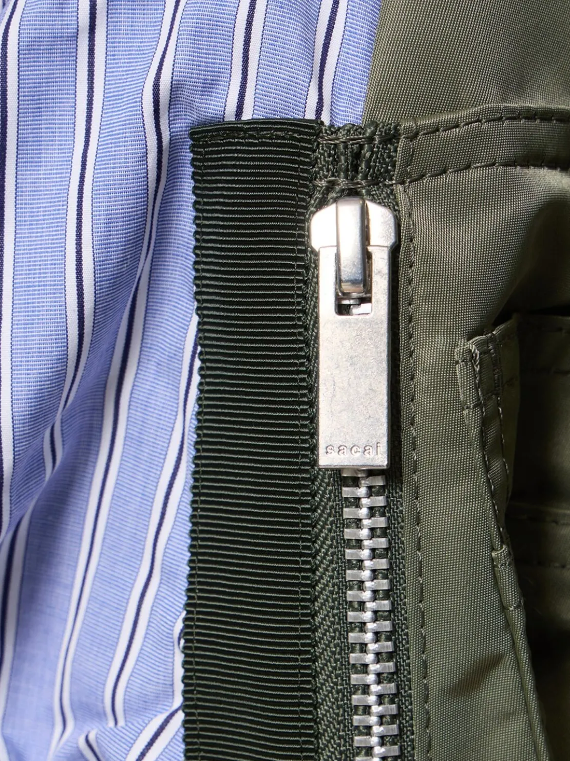 Vestito in popeline di cotone e twill di nylon
