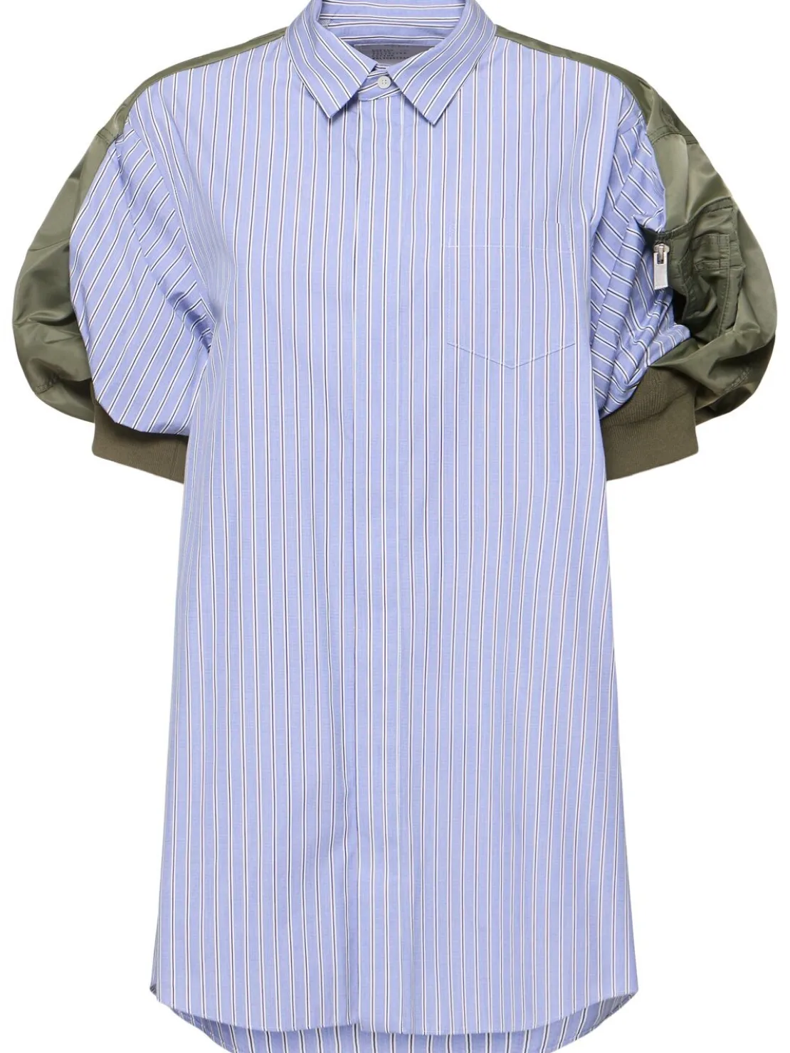 Vestito in popeline di cotone e twill di nylon