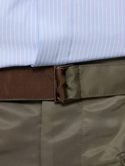 Vestito in popeline di cotone e twill di nylon