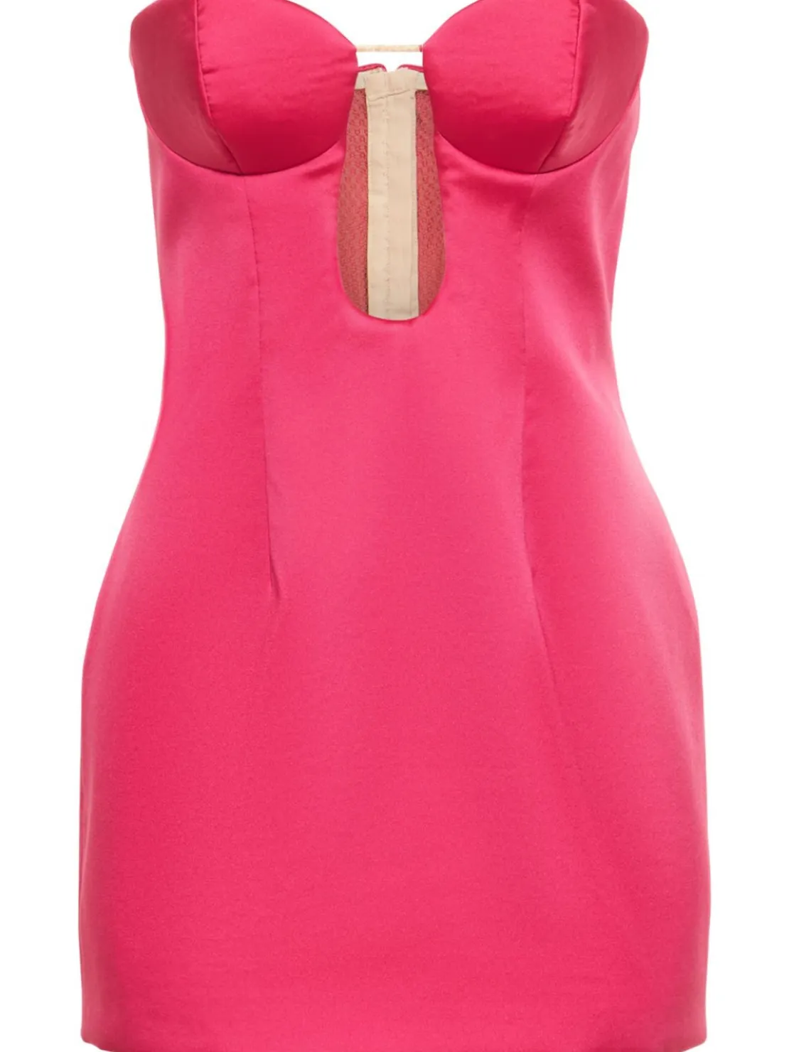 Vestito in raso di seta con bustier