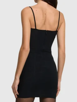 Vestito in sablé con cristalli