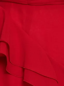 Vestito in seta georgette con ruches
