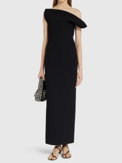 Vestito lungo Cato in crepe double face