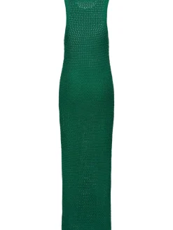 Vestito lungo in cotone crochet