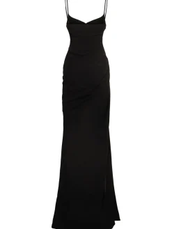Vestito lungo in crepe