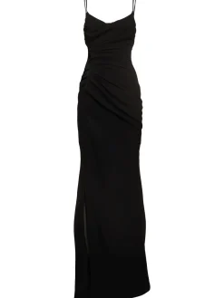 Vestito lungo in crepe