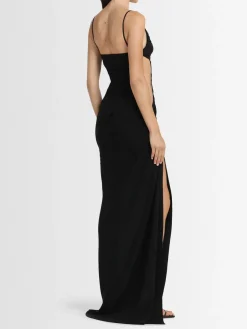 Vestito lungo in crepe