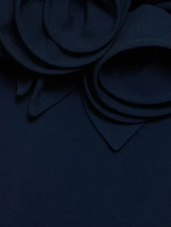 Vestito lungo in misto seta