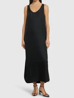 Vestito lungo in seta Nada con scollo