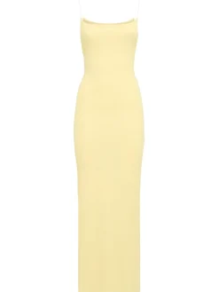 Vestito lungo in viscosa stretch senza spalline