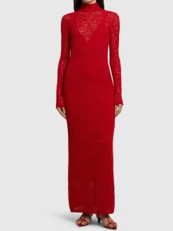 Vestito lungo Lethe in maglia di misto lana