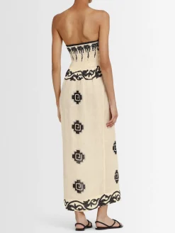 Vestito lungo senza spallini Linen Ancient