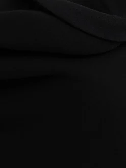 Vestito lungo Violetta in seta crepe drappeggiata