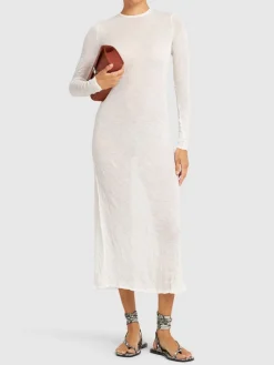 Vestito maxi in maglia di lana