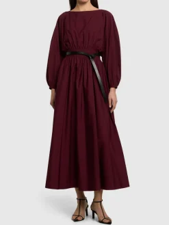 Vestito midi Ahmose in popeline di cotone