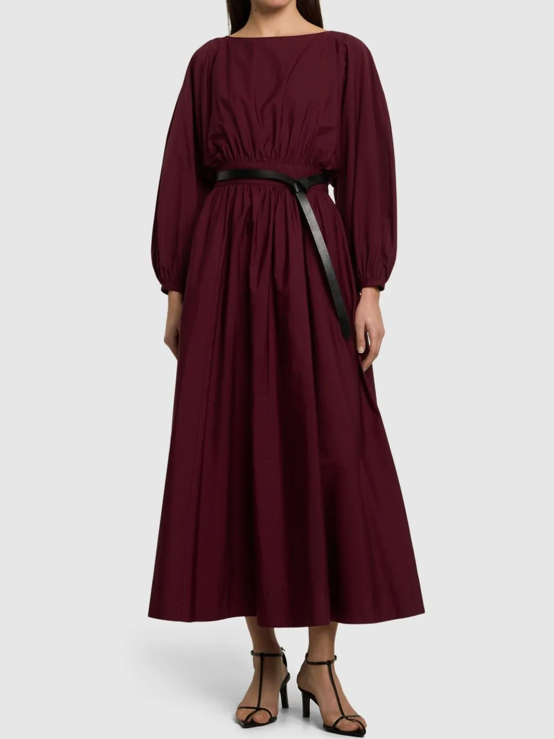 Vestito midi Ahmose in popeline di cotone