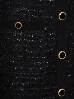 Vestito midi con scollo a V e paillettes