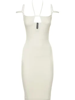 Vestito midi in jersey stretch