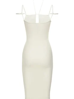 Vestito midi in jersey stretch