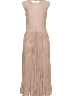 Vestito midi in maglia di misto viscosa a costine