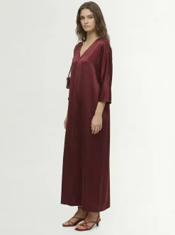 Vestito midi in raso Lucina