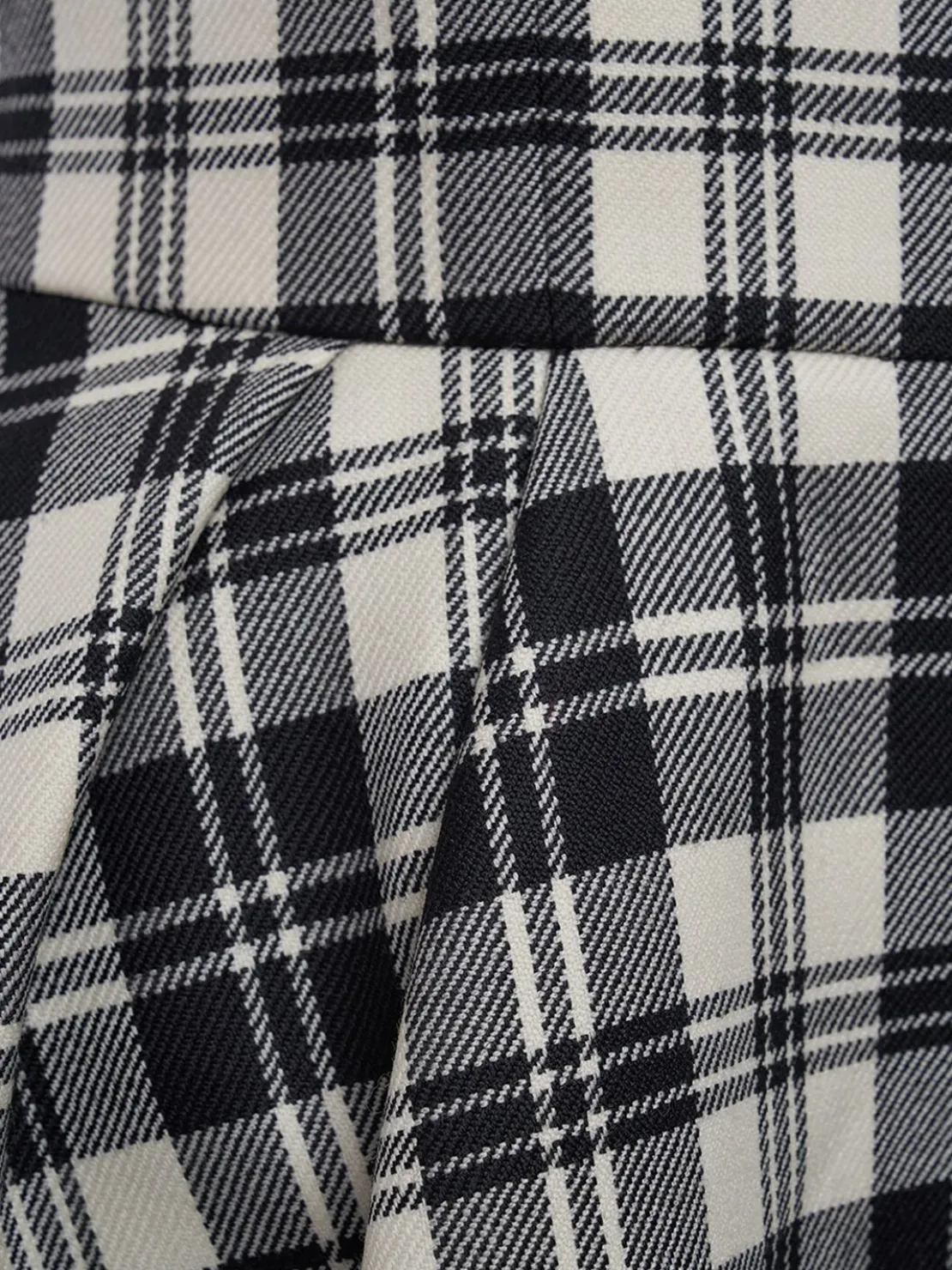 Vestito midi in tartan di lana