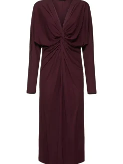 Vestito midi Mathilde in viscosa drappeggiata
