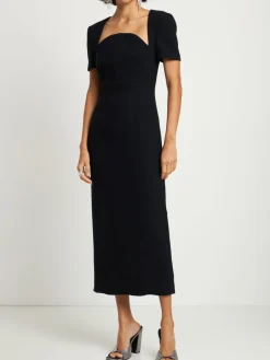 Vestito midi Moon in crepe di lana