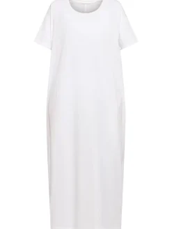 Vestito midi Rakira in cotone a maniche corte