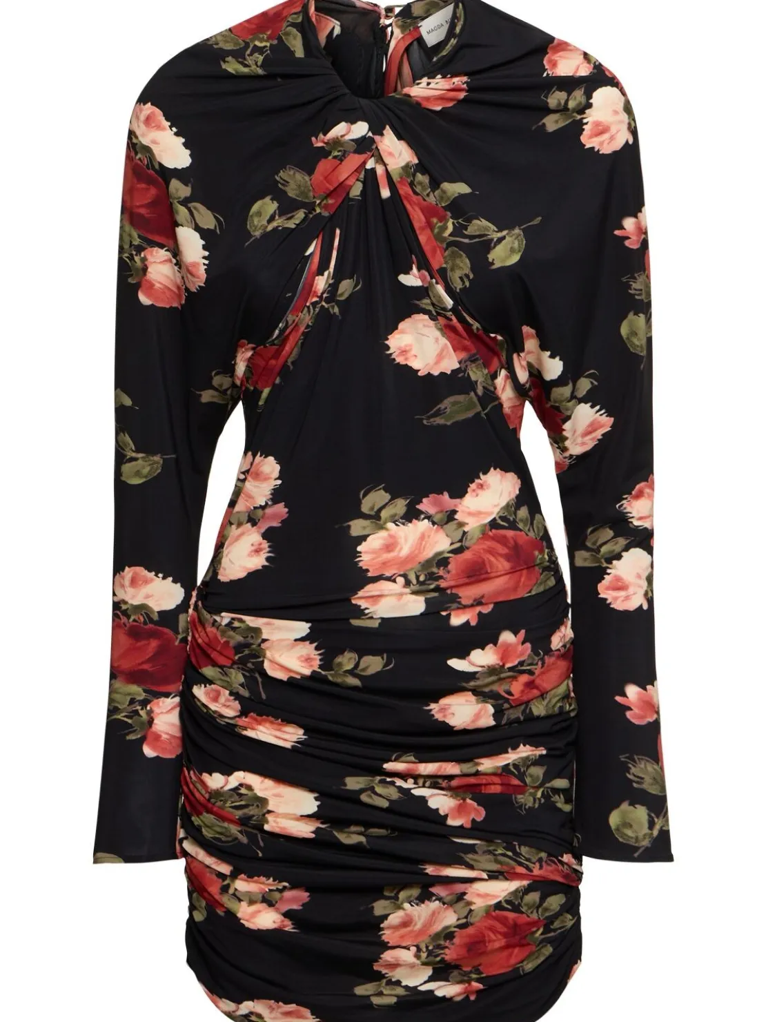 Vestito mini in jersey stampato drappeggiato