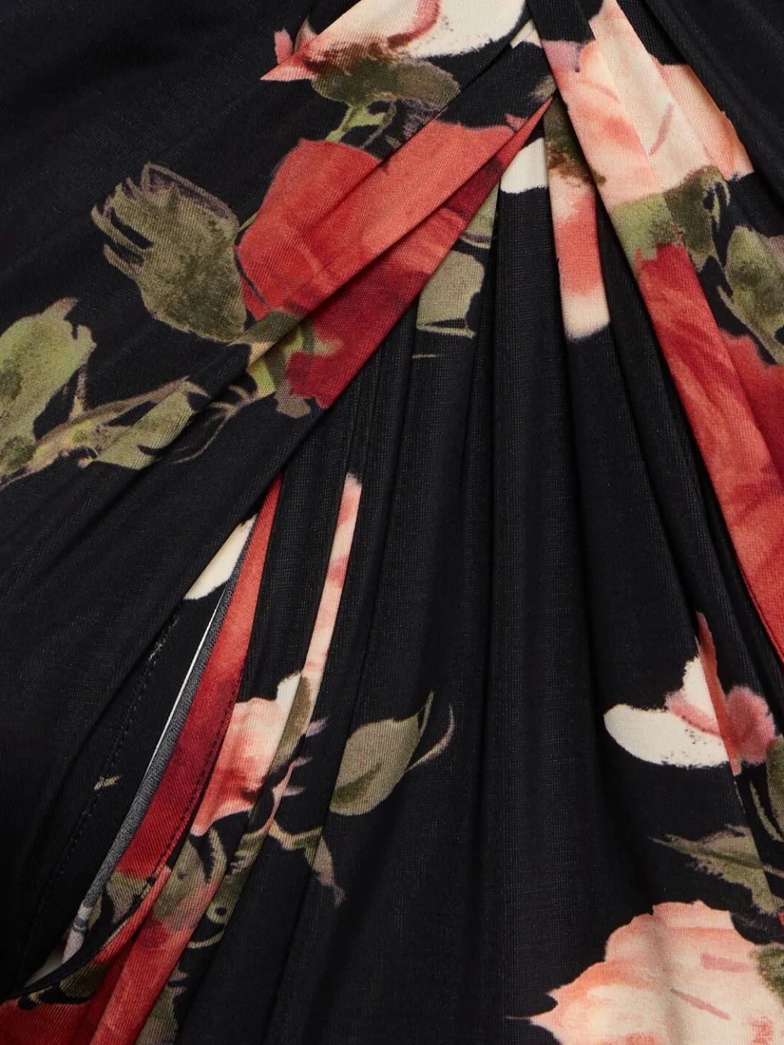 Vestito mini in jersey stampato drappeggiato