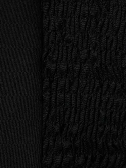 Vestito mini in raso di lana drappeggiato