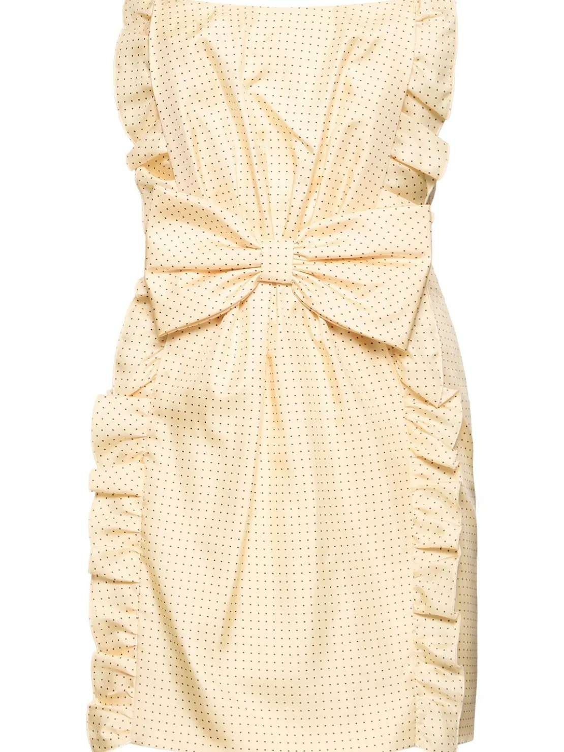 Vestito mini in seta a pois