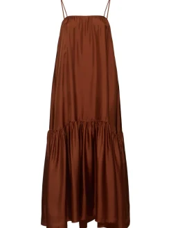 Vestito senza maniche in seta Giardino