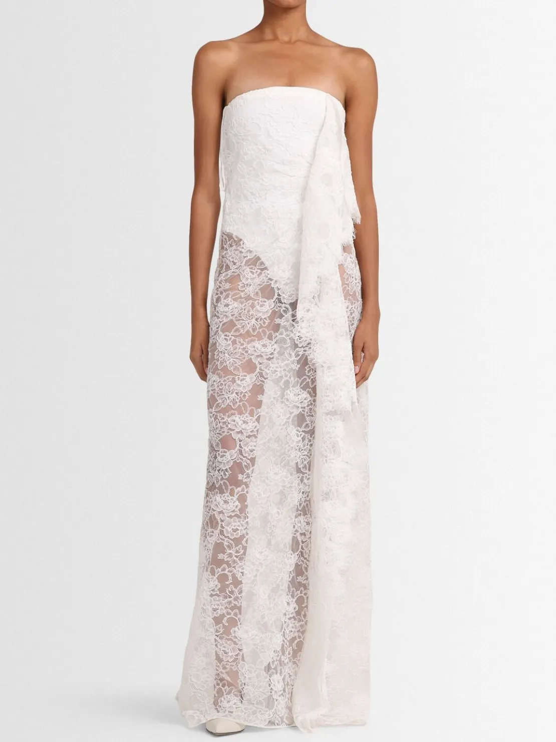 Vestito senza spalline Floating in pizzo