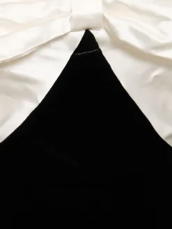 Vestito senza spalline in velluto