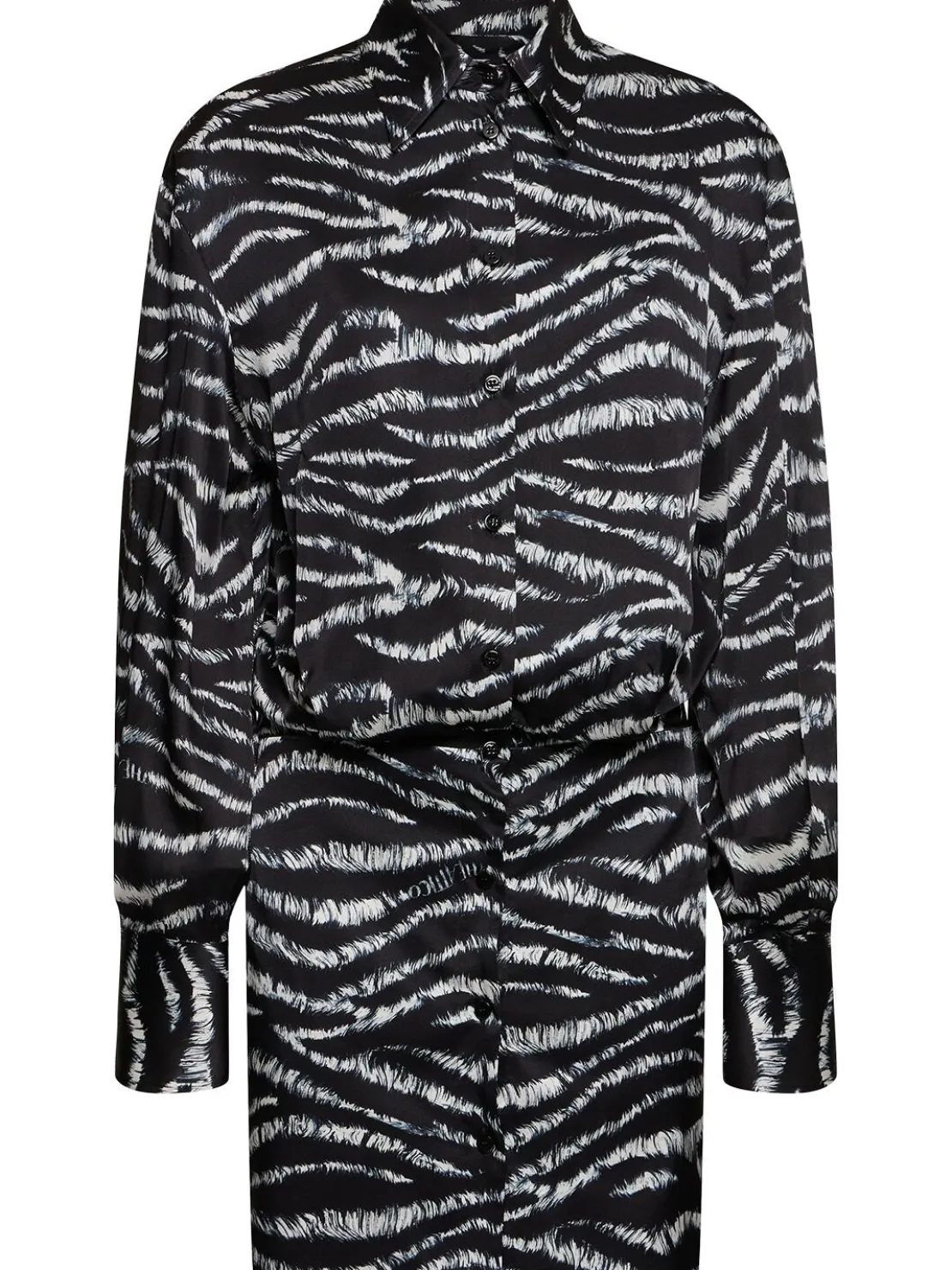 Vestito Silvye in raso con stampa zebra