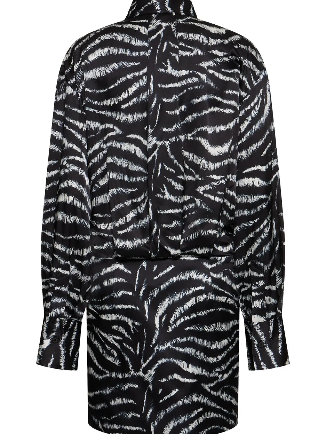 Vestito Silvye in raso con stampa zebra