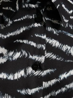 Vestito Silvye in raso con stampa zebra