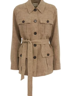 Viadana buttoned linen jacket
