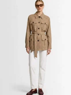 Viadana buttoned linen jacket