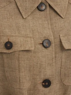 Viadana buttoned linen jacket