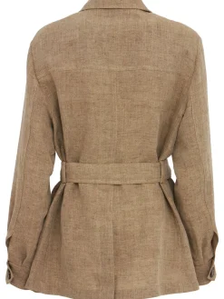 Viadana buttoned linen jacket