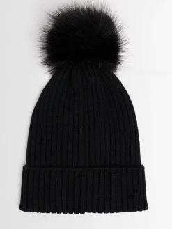 Virgin wool beanie w/ pom pom