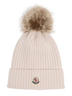 Virgin wool beanie w/ pom pom