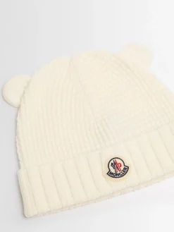Virgin wool beanie w/ teddy bear ears