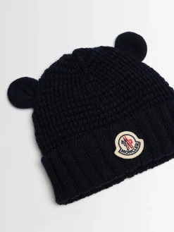 Virgin wool beanie w/ teddy bear ears